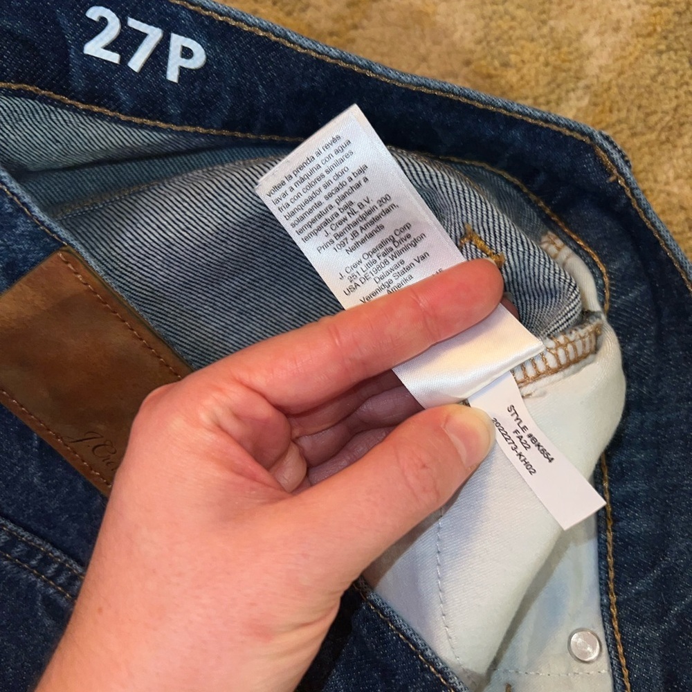 J.crew Demi Boot Cut Crop Jean cut off size 27P - Picture 4 of 5